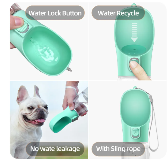 Dog Water Bottle Leak Proof Portable Travel Dog Water Dispenser 19Oz 550Ml USA